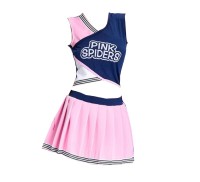 SKCU013 making color matching cheerleading uniform style Customized pleated skirt cheerleading uniform style Racing girl Custom performance clothing cheerleading uniform style Cheerleading uniform  glee cheerios uniform